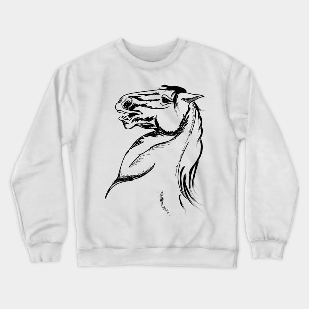 Rearing Horse Crewneck Sweatshirt by SWON Design